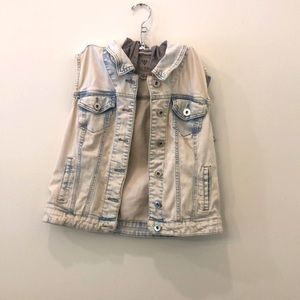 90s grunge | Vintage GUESS | acid wash, denim vest